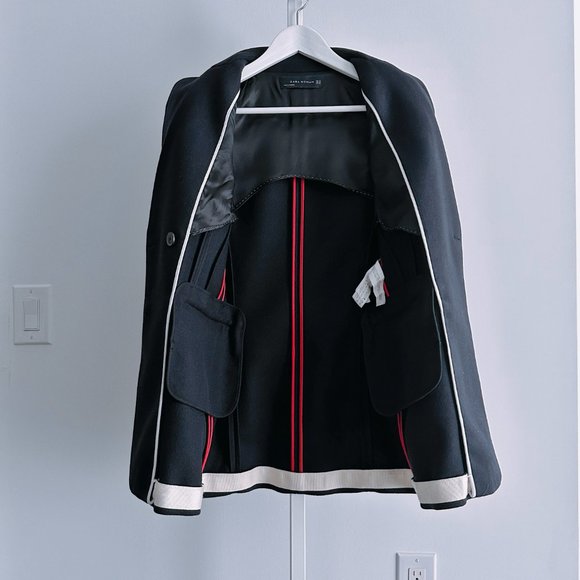 Zara Winter Wool Coat in Navy - Size XS - Picture 2 of 6